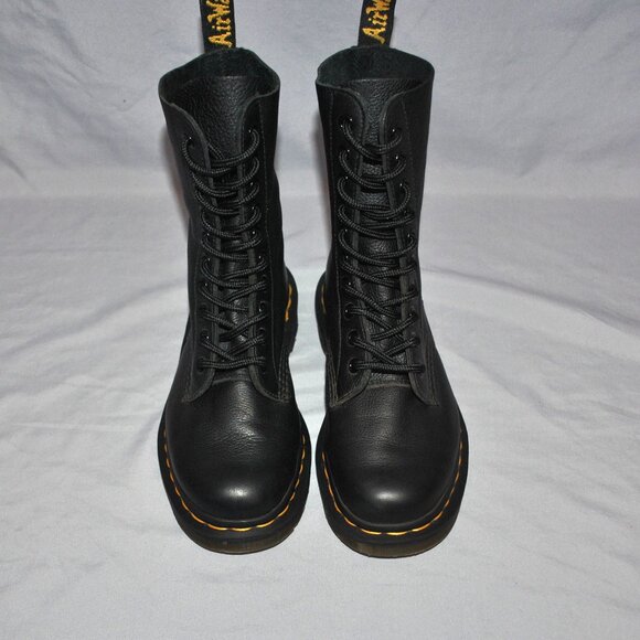 Dr. Martens Boots Size Women's 5 Black Virginia Leather 1490 Mid Calf Boots - Picture 8 of 11